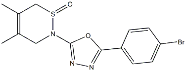 2-(2-(4-Bromophenyl)-1,3,4-oxadiazol-5-yl)-4,5-dimethyl-3,6-dihydro-2H-1,2-thiazine 1-oxide,,结构式