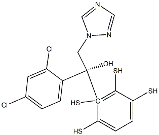 (1R)-1-(2,4-Dichlorophenyl)-1-[[(2S)-tetrahydrothiophen]-2-yl]-2-(1H-1,2,4-triazol-1-yl)ethanol 结构式