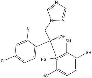 (1R)-1-(2,4-Dichlorophenyl)-1-[[(2S)-tetrahydrothiophen]-2-yl]-2-(1H-1,2,4-triazol-1-yl)ethanol,,结构式