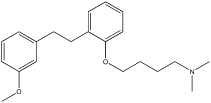 4-[2-[2-(3-Methoxyphenyl)ethyl]phenoxy]-N,N-dimethylbutan-1-amine Struktur