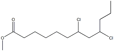 7,9-ジクロロドデカン酸メチル 化学構造式