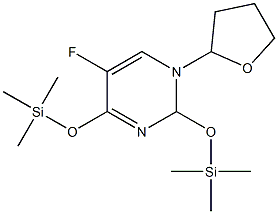 5-フルオロ-1-[(テトラヒドロフラン)-2-イル]-2,4-ビス(トリメチルシロキシ)-1,2-ジヒドロピリミジン 化学構造式