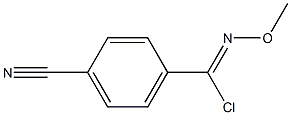 4-[(Methoxyimino)chloromethyl]benzonitrile Structure