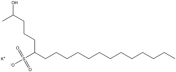 2-ヒドロキシノナデカン-6-スルホン酸カリウム 化学構造式