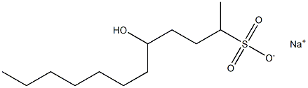 5-Hydroxydodecane-2-sulfonic acid sodium salt,,结构式