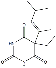 5-(1,3-Dimethyl-1-butenyl)-5-ethyl-2,4,6(1H,3H,5H)-pyrimidinetrione,,结构式