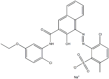 3-Chloro-6-methyl-2-[[3-[[(2-chloro-5-ethoxyphenyl)amino]carbonyl]-2-hydroxy-1-naphtyl]azo]benzenesulfonic acid sodium salt|