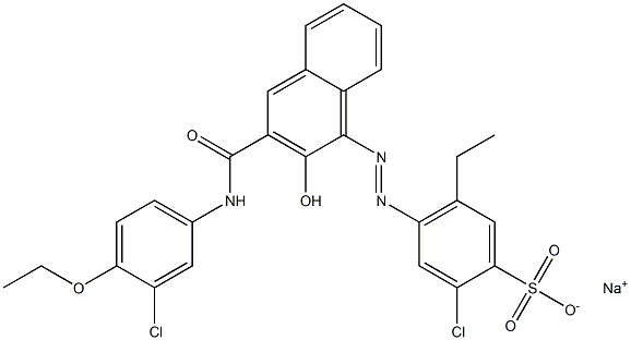 2-Chloro-5-ethyl-4-[[3-[[(3-chloro-4-ethoxyphenyl)amino]carbonyl]-2-hydroxy-1-naphtyl]azo]benzenesulfonic acid sodium salt