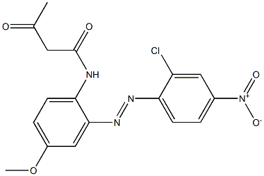 2-Acetyl-2'-(2-chloro-4-nitrophenylazo)-4'-methoxyacetanilide Struktur