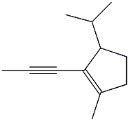 3-Isopropyl-1-methyl-2-(1-propynyl)cyclopentene 结构式