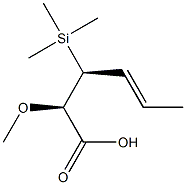 (2R,3S,4E)-2-Methoxy-3-(trimethylsilyl)-4-hexenoic acid,,结构式