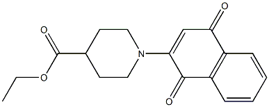 2-[4-(Ethoxycarbonyl)piperidin-1-yl]-1,4-naphthoquinone Structure