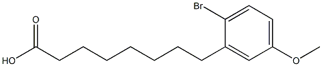 8-(5-メトキシ-2-ブロモフェニル)オクタン酸 化学構造式