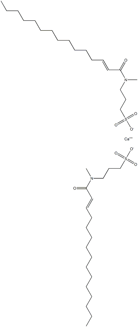 Bis[3-[N-(2-pentadecenoyl)-N-methylamino]-1-propanesulfonic acid]calcium salt Structure