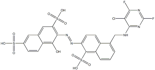 3-[[5-[[(5-Chloro-2,6-difluoro-4-pyrimidinyl)amino]methyl]-1-sulfo-2-naphthalenyl]azo]-4-hydroxy-2,7-naphthalenedisulfonic acid