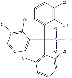(2,6-Dichlorophenyl)bis(3-chloro-2-hydroxyphenyl)methanesulfonic acid 结构式