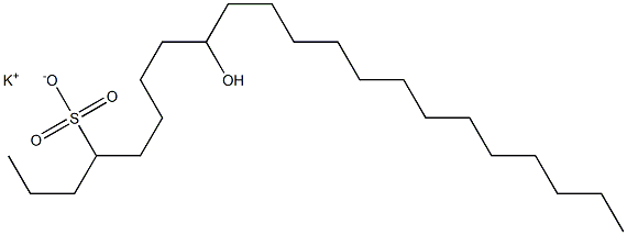 9-Hydroxydocosane-4-sulfonic acid potassium salt,,结构式