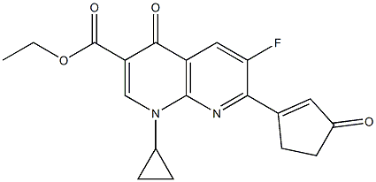 1,4-Dihydro-6-fluoro-7-(3-oxo-1-cyclopenten-1-yl)-4-oxo-1-cyclopropyl-1,8-naphthyridine-3-carboxylic acid ethyl ester