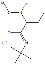 Lithium 4-(tert-butylimino)-3-[lithio(lithiooxy)amino]-2-butene-4-olate 结构式