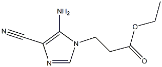 3-(5-アミノ-4-シアノ-1H-イミダゾール-1-イル)プロピオン酸エチル 化学構造式