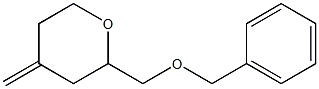 2-(ベンジルオキシメチル)-4-メチレンテトラヒドロ-4H-ピラン 化学構造式