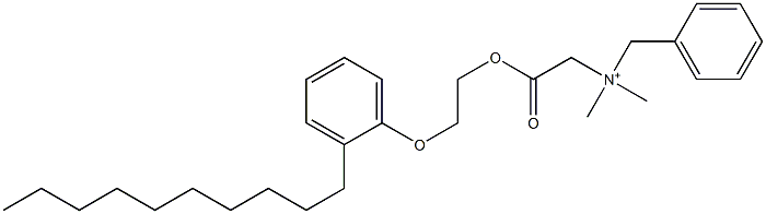 N,N-Dimethyl-N-benzyl-N-[[[2-(2-decylphenyloxy)ethyl]oxycarbonyl]methyl]aminium,,结构式