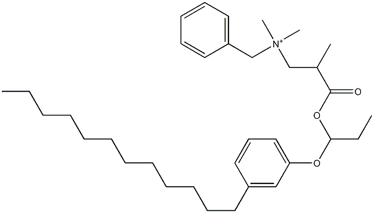 N,N-Dimethyl-N-benzyl-N-[2-[[1-(3-dodecylphenyloxy)propyl]oxycarbonyl]propyl]aminium Structure