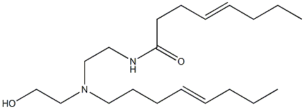 N-[2-[N-(2-Hydroxyethyl)-N-(4-octenyl)amino]ethyl]-4-octenamide,,结构式