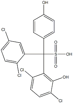 (2,5-Dichlorophenyl)(2,5-dichloro-6-hydroxyphenyl)(4-hydroxyphenyl)methanesulfonic acid 结构式