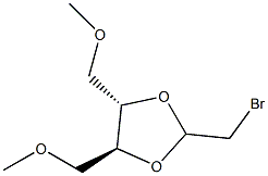 (4S,5S)-2-(ブロモメチル)-4,5-ビス(メトキシメチル)-1,3-ジオキソラン 化学構造式