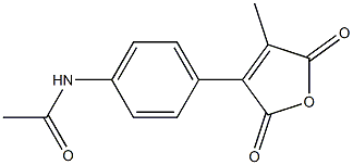 3-(4-Acetylaminophenyl)-4-methylfuran-2,5-dione,,结构式