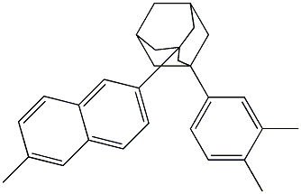 1-(3,4-ジメチルフェニル)-3-(6-メチル-2-ナフチル)アダマンタン 化学構造式