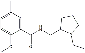 N-[(1-Ethyl-2-pyrrolidinyl)methyl]-2-methoxy-5-methylbenzamide Structure