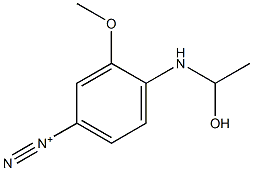4-[(1-ヒドロキシエチル)アミノ]-3-メトキシベンゼンジアゾニウム 化学構造式