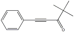 1-フェニル-4,4-ジメチル-1-ペンチン-3-オン 化学構造式