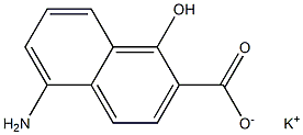 5-Amino-1-hydroxy-2-naphthoic acid potassium salt Structure