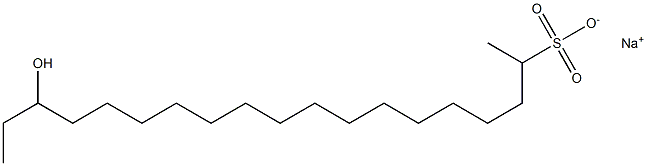 17-ヒドロキシノナデカン-2-スルホン酸ナトリウム 化学構造式
