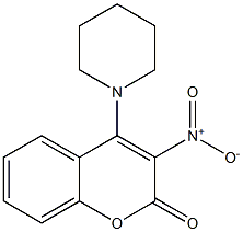 3-Nitro-4-piperidino-2H-1-benzopyran-2-one Structure