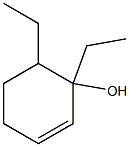 1,6-Diethyl-2-cyclohexen-1-ol,,结构式