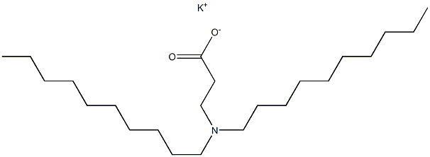 3-(Didecylamino)propanoic acid potassium salt,,结构式