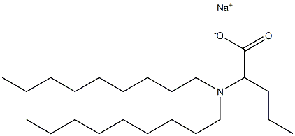 2-(Dinonylamino)valeric acid sodium salt,,结构式