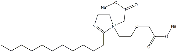 1-[2-[[(Sodiooxy)carbonyl]methoxy]ethyl]-1-[[(sodiooxy)carbonyl]methyl]-4,5-dihydro-2-undecyl-1H-imidazol-1-ium,,结构式