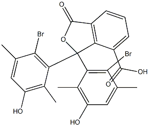 1,1-Bis(6-bromo-3-hydroxy-2,5-dimethylphenyl)-1,3-dihydro-3-oxoisobenzofuran-7-carboxylic acid Structure