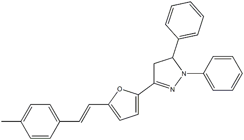 2-[[4,5-Dihydro-1,5-diphenyl-1H-pyrazol]-3-yl]-5-[2-[4-methylphenyl]ethenyl]furan