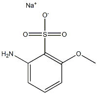 2-アミノ-6-メトキシベンゼンスルホン酸ナトリウム 化学構造式