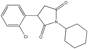 1-Cyclohexyl-3-(2-chlorophenyl)pyrrolidine-2,5-dione Structure