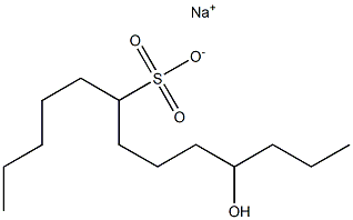 10-ヒドロキシトリデカン-6-スルホン酸ナトリウム 化学構造式