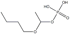 Phosphoric acid dihydrogen 1-butoxyethyl ester Structure