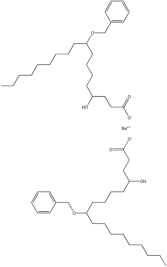 ビス(9-ベンジルオキシ-4-ヒドロキシステアリン酸)バリウム 化学構造式