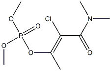 Phosphoric acid dimethyl 1-methyl-2-chloro-3-oxo-3-(dimethylamino)-1-propenyl ester Struktur